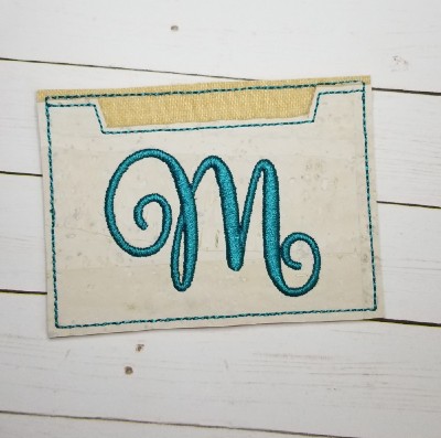 credit card holder ith embroidery design